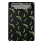 Butterfly Botanische Blume Schwarz-Weiß Mini Klemmbrett (Vorderseite)