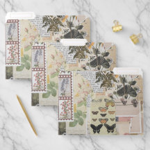 Butterfly Botanischer Vintager Ephemera Decoupage