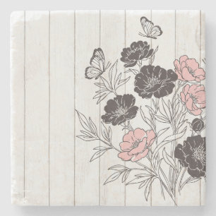 Butterfly Bouquet Steinuntersetzer