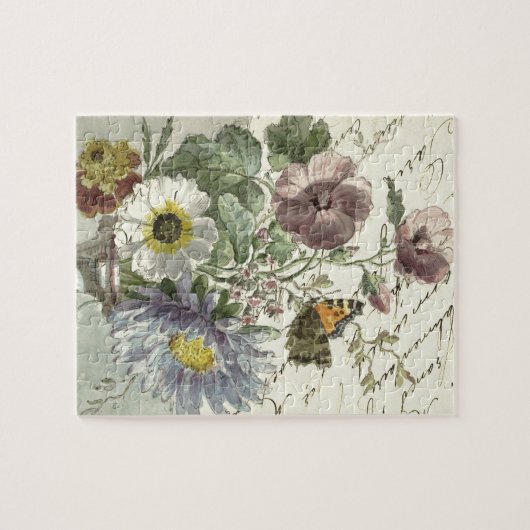 Butterfly Bouquet Vintages Puzzle (Horizontal)