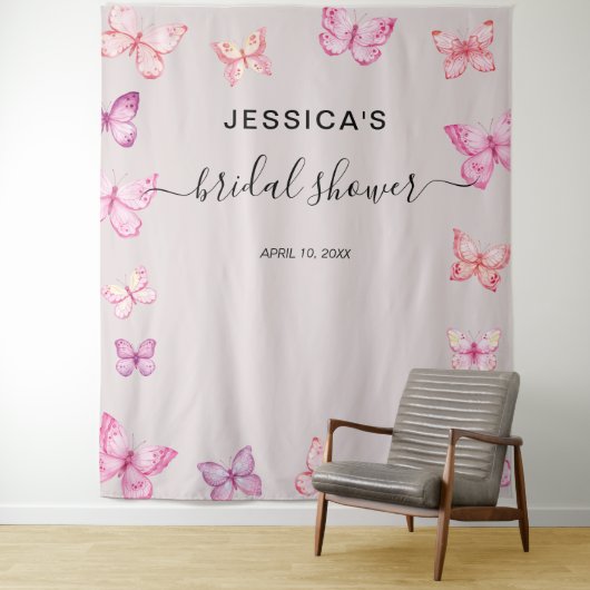 Butterfly Brautparty Background Foto Stand Wandteppich (Beispiel)