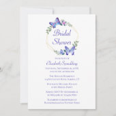 Butterfly Brautparty Butterfets Blauer Frühling Einladung (Vorderseite)