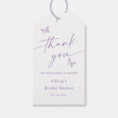 Butterfly Brautparty Danke, dass Sie dafür sind Geschenkanhänger (Vorderseite)