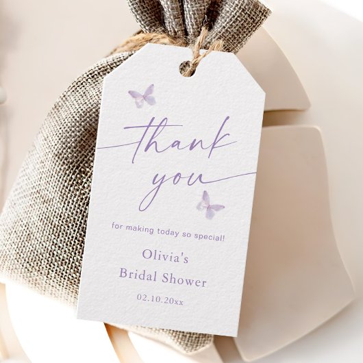 Butterfly Brautparty Danke, dass Sie dafür sind Geschenkanhänger