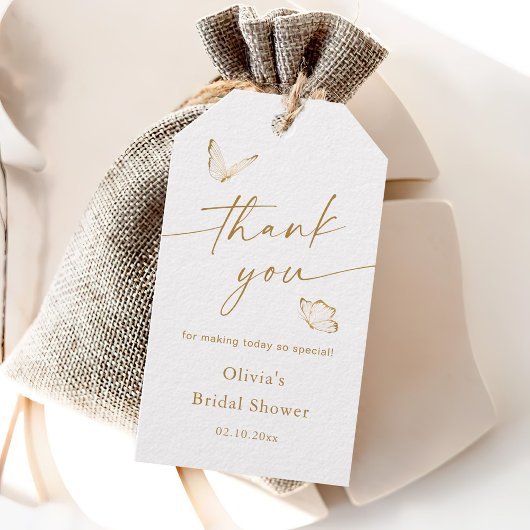 Butterfly Brautparty Danke, dass Sie dafür sind Geschenkanhänger