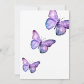 Butterfly Brautparty Elegant Minimalistisch Einfac Einladung (Rückseite)