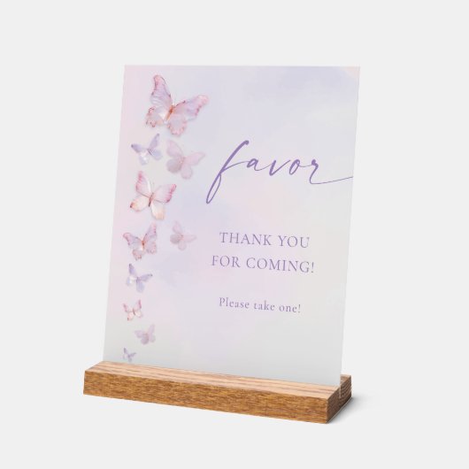 Butterfly Brautparty Gefallen Acrylschild (Winkel)