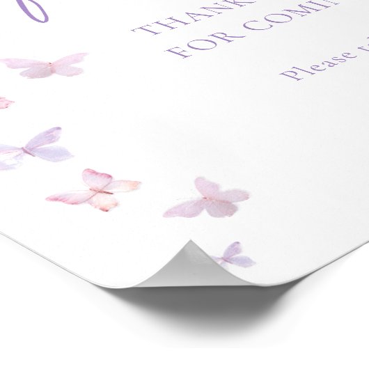 Butterfly Brautparty Gefallen Poster (Ecke)