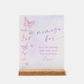 Butterfly Brautparty Mimosa Bar Acrylschild (Vorderseite)