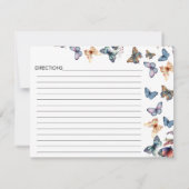 Butterfly | Brautparty-Rezept-Karte Einladung (Rückseite)