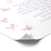 Butterfly Brautparty Ring Game Poster (Ecke)