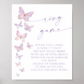 Butterfly Brautparty Ring Game Poster (Vorne)