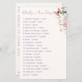 Butterfly-Brautparty, was in deinem Geldbeutel ist