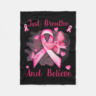 Butterfly Breathe und Glaube an Brustkrebs Fleecedecke