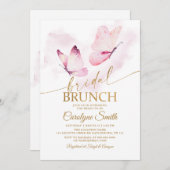Butterfly Bridal Brunch Brautparty Einladung (Vorne/Hinten)