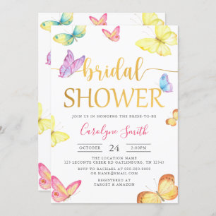 Butterfly Bridal Dusche Einladung