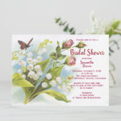 Butterfly Bridal Dusche Einladung (Stehend Vorderseite)