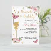 Butterfly Bridal Dusche Einladung Garten Party (Stehend Vorderseite)