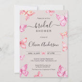 Butterfly Bridal Duschkarte Einladung (Vorderseite)