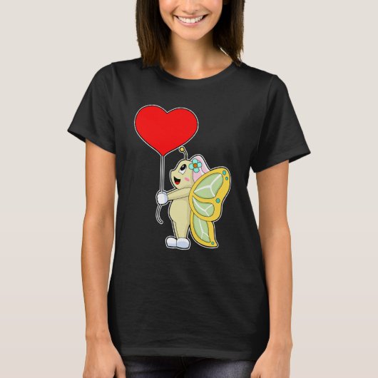 Butterfly Bride Heart Wedding T-Shirt (Vorderseite)