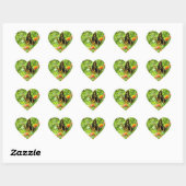 Butterfly Bright Heart Shaped Sticker (Blatt)