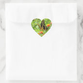 Butterfly Bright Heart Shaped Sticker (Tasche)