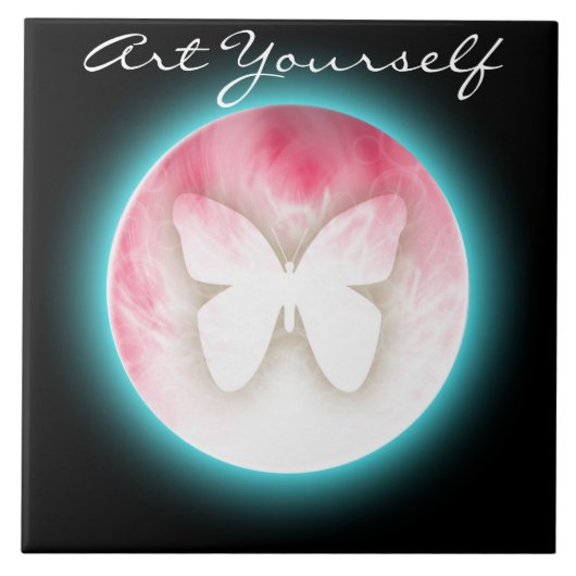 Butterfly Bubbles Fliese (Vorderseite)