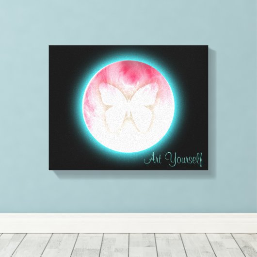 Butterfly Bubbles Leinwanddruck (Insitu (Holzboden))