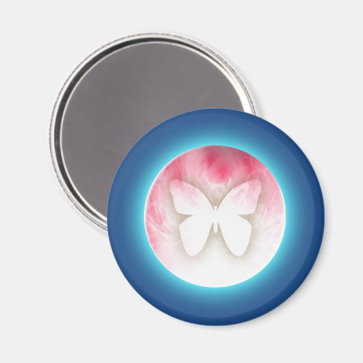 Butterfly Bubbles Magnet (Vorderseite/Rückseite)