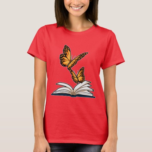 Butterfly-Buch T-Shirt (Vorderseite)