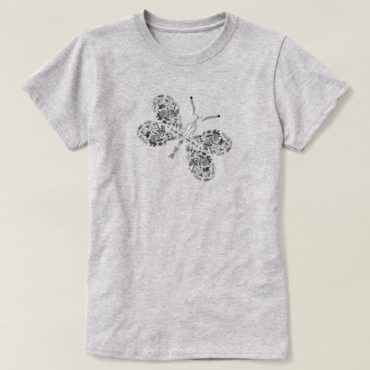 Butterfly Bug Insekt zeichnend Shirt (Design vorne)