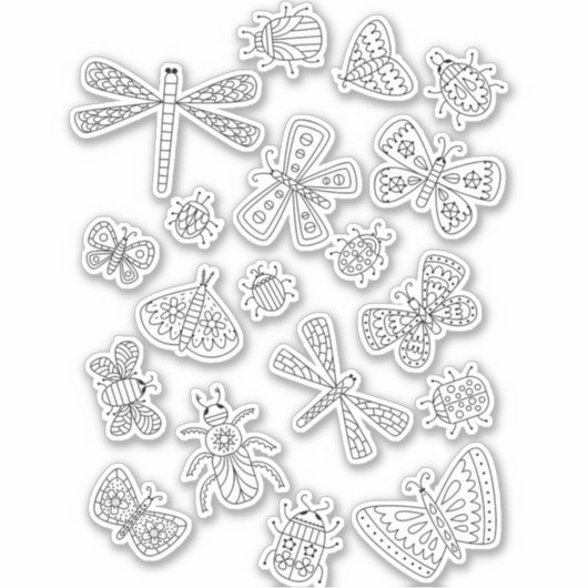 Butterfly Bug und Käfer-Insektensticker Aufkleber (Vorderseite)