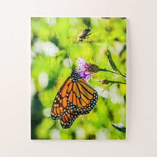 Butterfly Bumblebee & Blume Oversifiziert Puzzle (Vertikal)