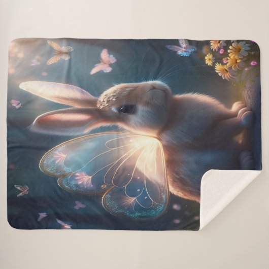 Butterfly Bunny Sherpadecke (Vorderseite (Horizontal))