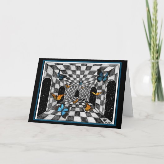 Butterfly Burg Maggiore Feiertagskarte (Vorderseite)