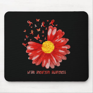Butterfly Burgundy Ribbon Brain Aneurysm Bewusstse Mousepad