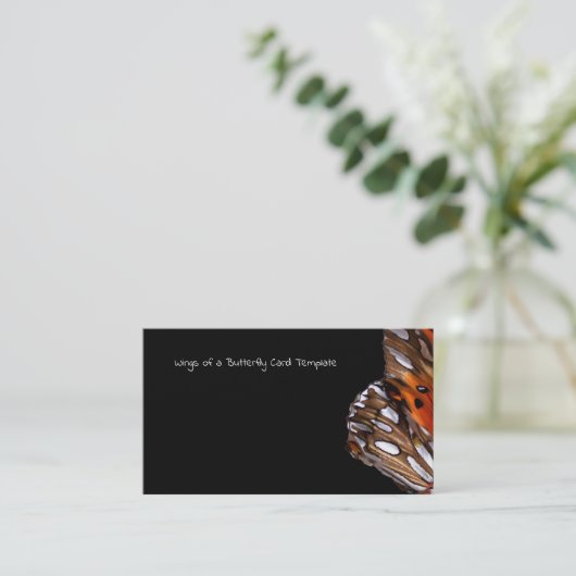Butterfly Business Card Template Flüge Fotografie Visitenkarte (Stehend Vorderseite)