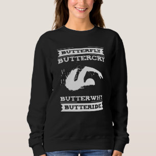 Butterfly Buttercry ButterWarum - Schwimmer Design Sweatshirt