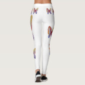 Butterfly Butterfliegen Wasserfarben Leggings, M Leggings (Rückseite)