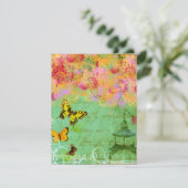 Butterfly, Butterfly Collage Art Einladungen (Stehend Vorderseite)