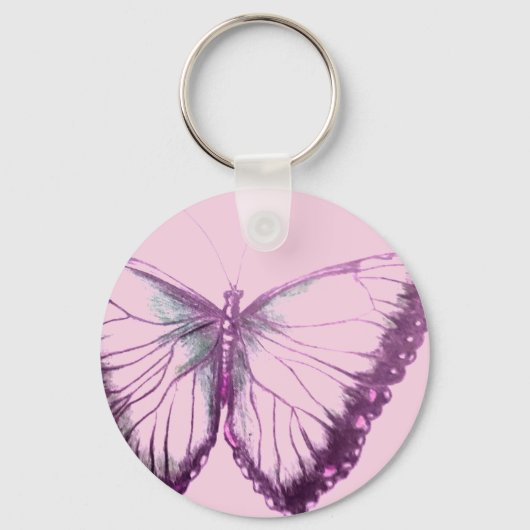 Butterfly Button-Schlüsselanhänger Schlüsselanhänger (Vorderseite)