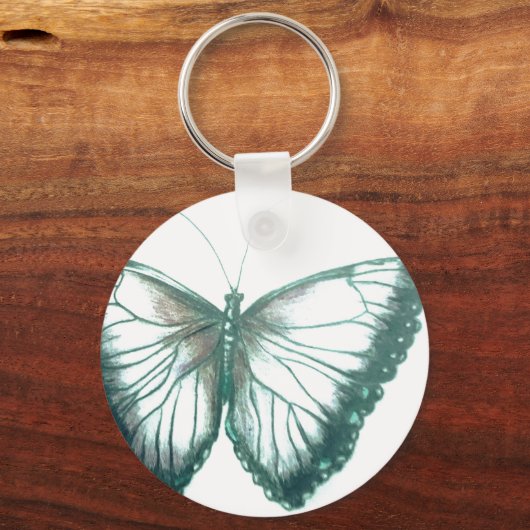 Butterfly Button-Schlüsselanhänger Schlüsselanhänger (Vorderseite)