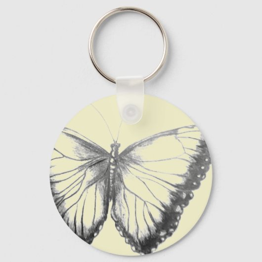 Butterfly Button-Schlüsselanhänger Schlüsselanhänger (Vorderseite)