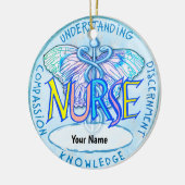 Butterfly caduceus nurse keramik ornament (Links)