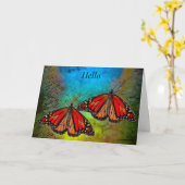 Butterfly Card für Senior in Nursing Zuhause Karte (Gelbe Blume)