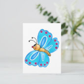 Butterfly-Cartoon Postkarte (Stehend Vorderseite)