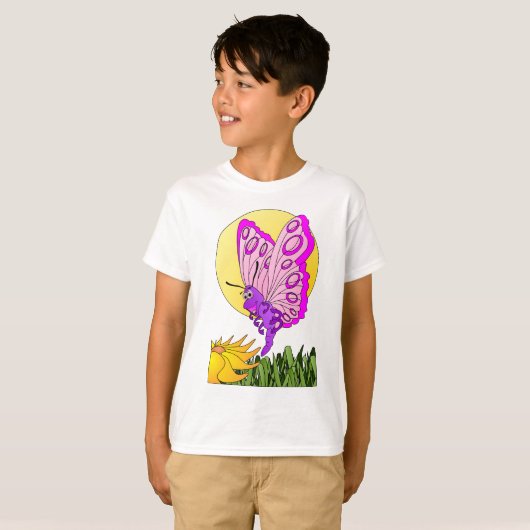 Butterfly-Cartoon T-Shirt (Vorne ganz)