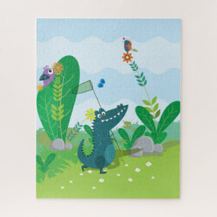 Butterfly Catching Gator Puzzle