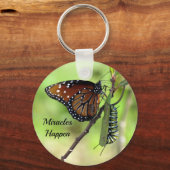 Butterfly / Caterpillar - Miracles Happen Keychain Schlüsselanhänger (Vorderseite)