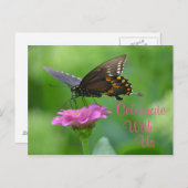 Butterfly Celebration Einladung (Vorne/Hinten)